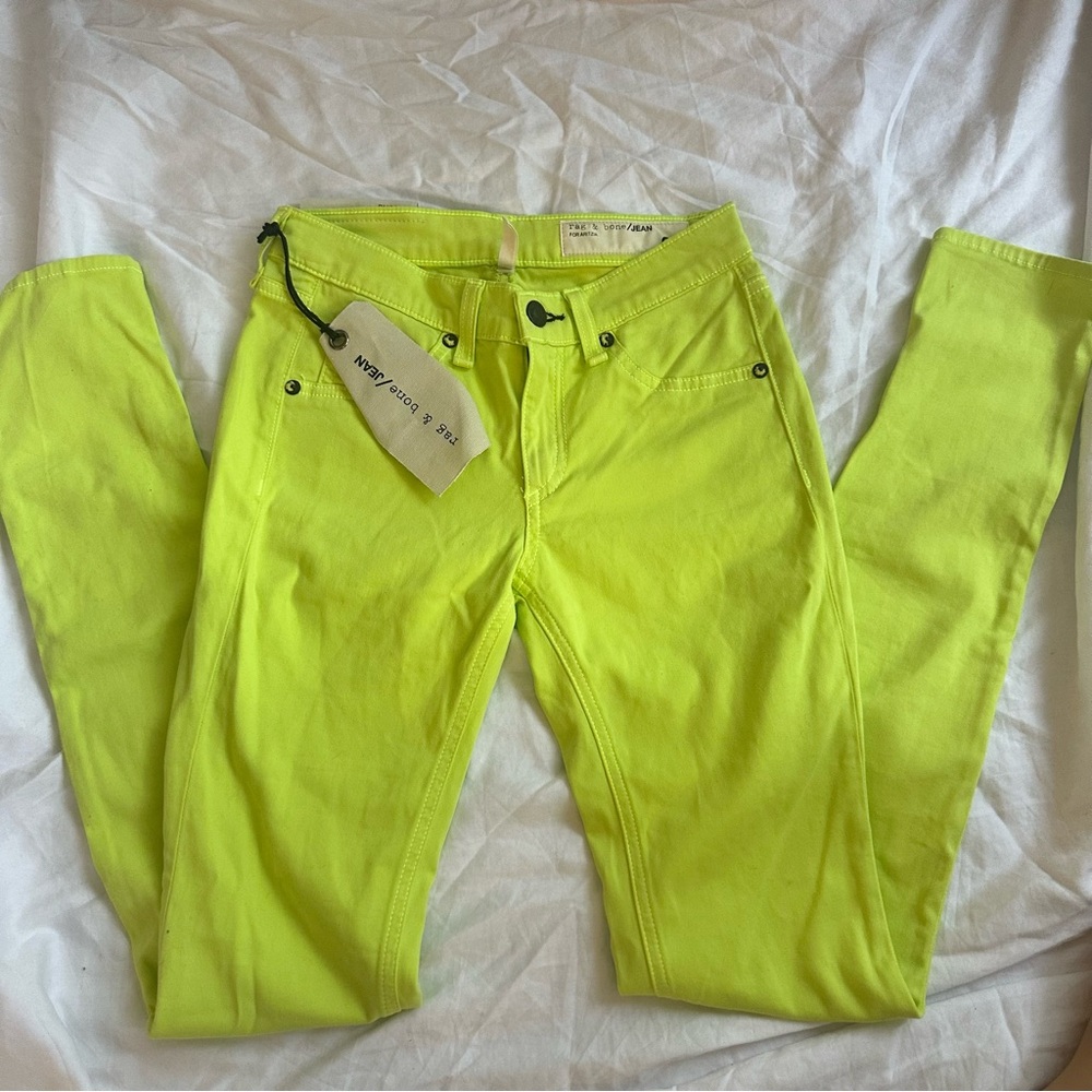 Rag & Bone Neon Yellow Skinny Jeans